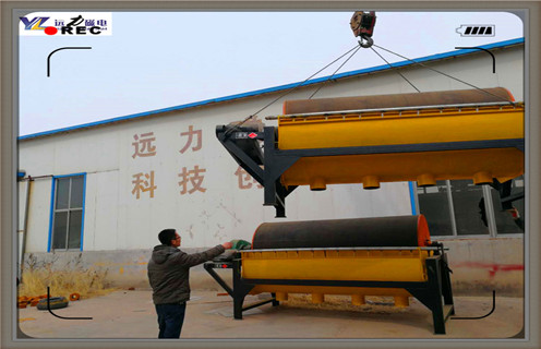 永磁筒式磁选机，山东永磁筒式磁选机磁偏角怎么调整_远力山东永磁筒式磁选机磁偏角怎么调整优缺点的结构磁场分布图